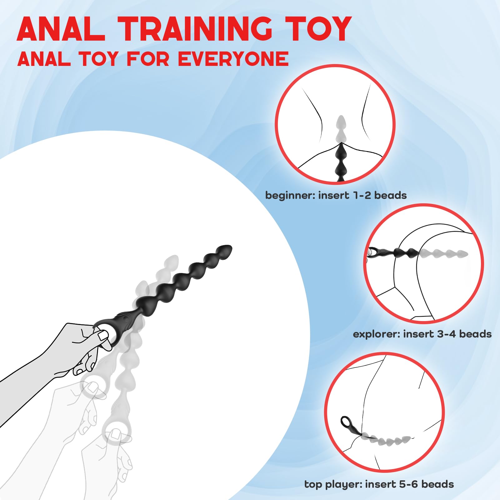 14.4 Inch Soft Liquid Silicone 10 Vibration Modes Anal Beads Anal Toy Anal Sex Toys