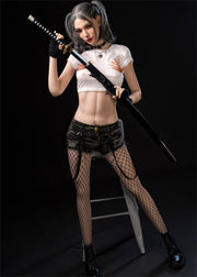 68.1IN 88.2LB Doll White Skin Grey Hair Sexy Doll Dual Channel Ass and Vaginal
