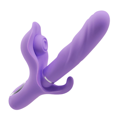 4 in 1 Thrusting Sucking & Flapping Rabbit Vibrator G-spot Masager for Women and Couples