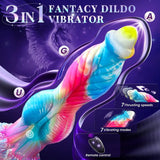 Plus Size Monster Dildo Vibrator 3 in 1 Remote Sexspielzeug für Frau 10,2 Zoll 