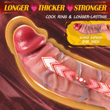 2.28'' Diameter Large Realistic Penis Sleeve Male Sex Toys Cock Ring Penis Extender Enlarger Penis Ring