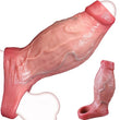 2.5'' Diameter Large Realistic Penis Sleeve Reusable Cock Enlarger Extender with Thickened Elastic Penis Ring