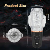 Upgraded Tornado 5 Sucking & 10 Vibrating Transparent Dual Motor Male Masturbation Cup