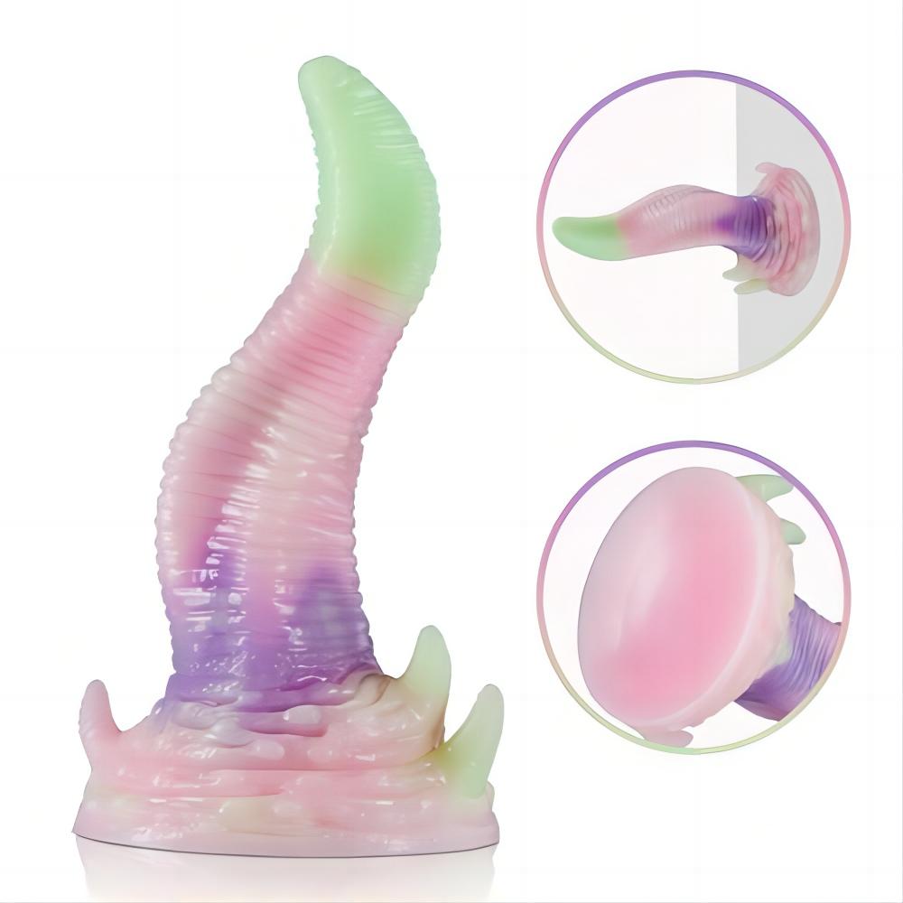 Monster Tentacle Silicone Rainbow Dildo with Suction Cup