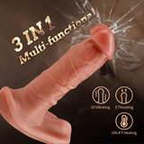 10 Vibrating & 5 Thrusting Lifelike Heating Dildo Prostate Massager with Remote Controller