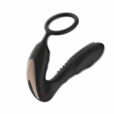 2 IN 1 Anal Toy Penis Vibrator Dual-Motor Prostate Massager With Penis Ring Cock Ring