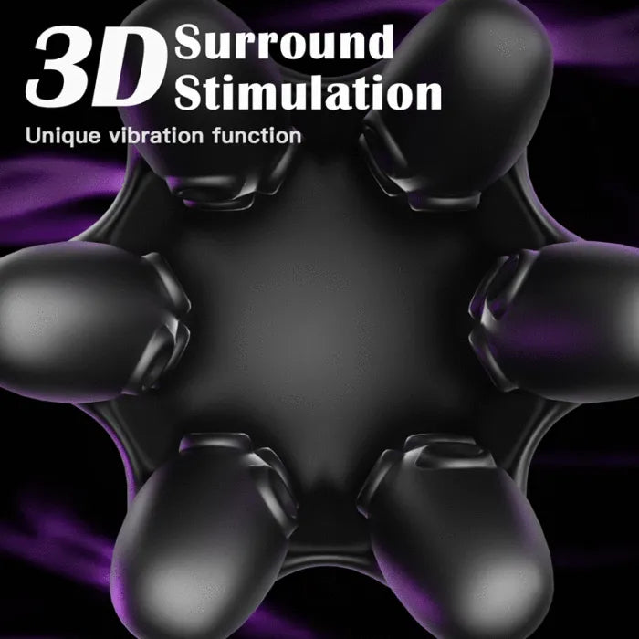 2 IN 1 Octopus Massager 9 Vibration and 3 Thrusting Modes Dual-Ended Penis Vibrator Sex Toy for Singles & Couples