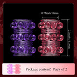 2 Pcs Penis Sleeve Girth Enhancer Sleeve With Large Particles for Men Erection Penis Enlarger,Cock Rings for Men