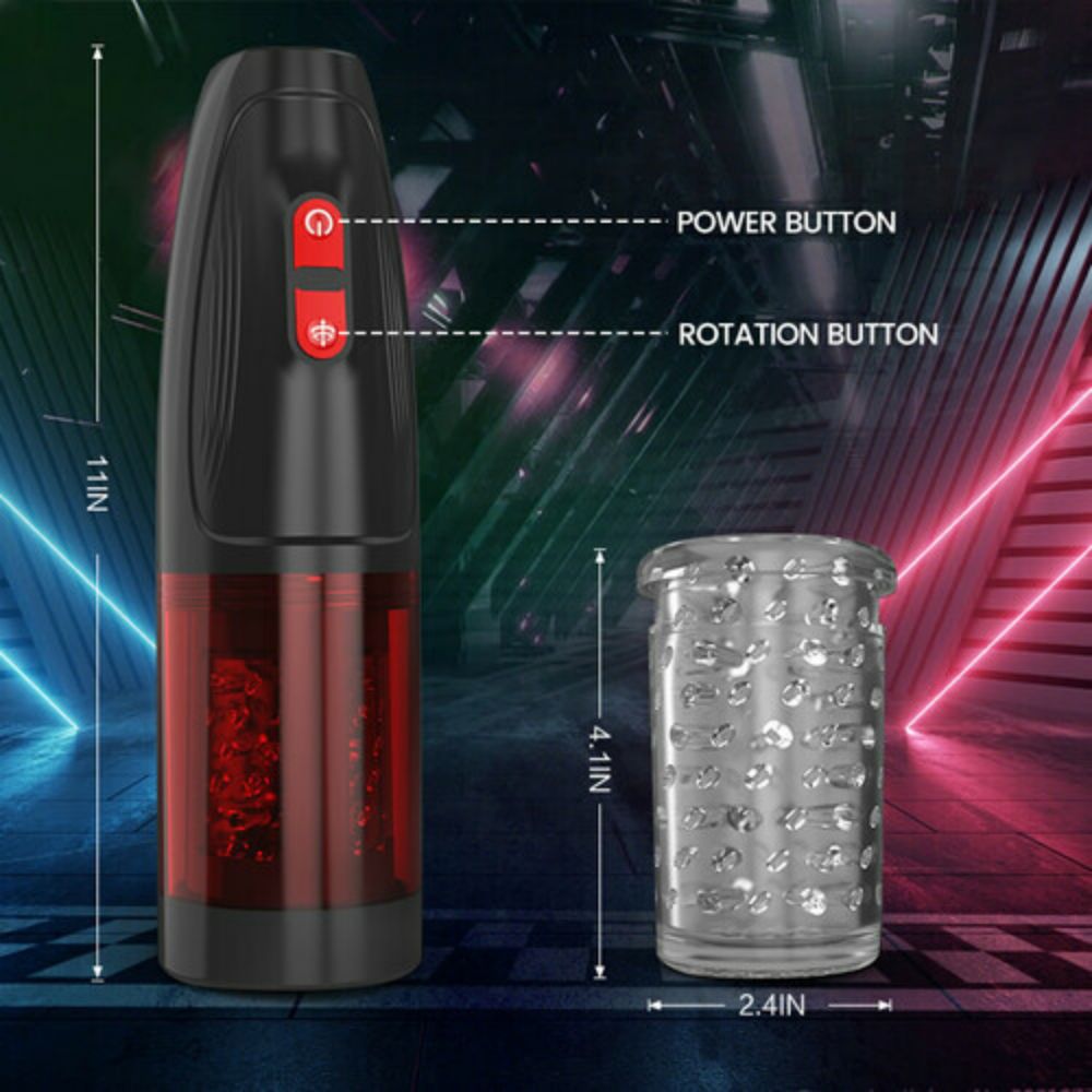 2 IN 1 Automatic 10 Thrusting Rotation Male Masturbator – propinkup