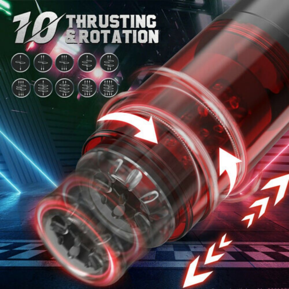 2 IN 1 Automatic 10 Thrusting Rotation Male Masturbator – propinkup