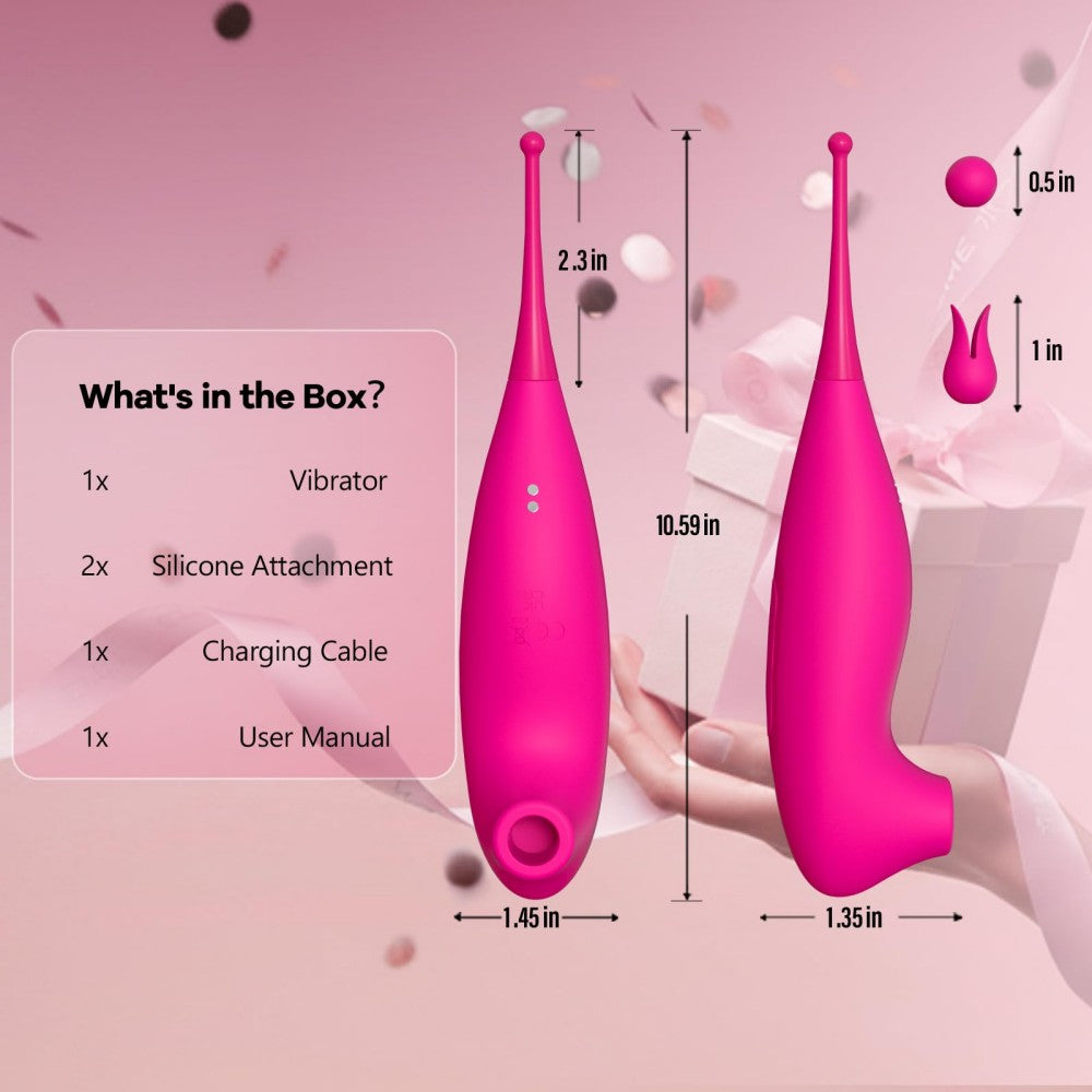 2 in 1 Clit Sucker High Frequency Clitoris G Spot Bullet Wand Vibrator APP Remote Control Sucking Vibrator