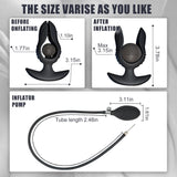 Ampliar el enchufe anal inflable 10 modos de vibración Estimulador del punto G Masajeador de próstata 