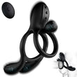 3-Motor Vibrating Cock Ring Sex Toys for Men & Women 10 Vibration Penis Ring with Perineum Clitoral Stimulator
