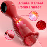 360° Rotation Male Masturbator 10 Vibrations Stimulation Stroker Penis Vibrator