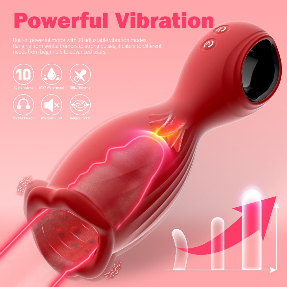 360° Rotation Male Masturbator 10 Vibrations Stimulation Stroker Penis Vibrator