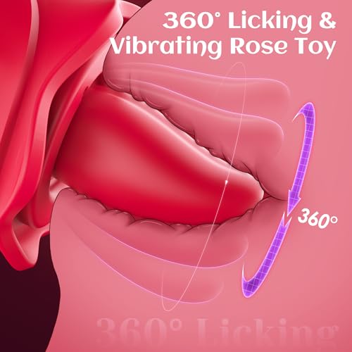 360° Rotation Tongue with 10 Licking & Vibrating Modes for Clitoral Nipple Removable Cup Couple & Solo Sex Games