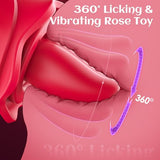 360° Rotation Tongue with 10 Licking & Vibrating Modes for Clitoral Nipple Removable Cup Couple & Solo Sex Games