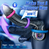 3 Colored 85kg Tension Silicone Cock Ring Set Couples Sex Toy with 3 Pcs Different Sizes Penis Ring for Erection Enhancing Long Lasting Stronger