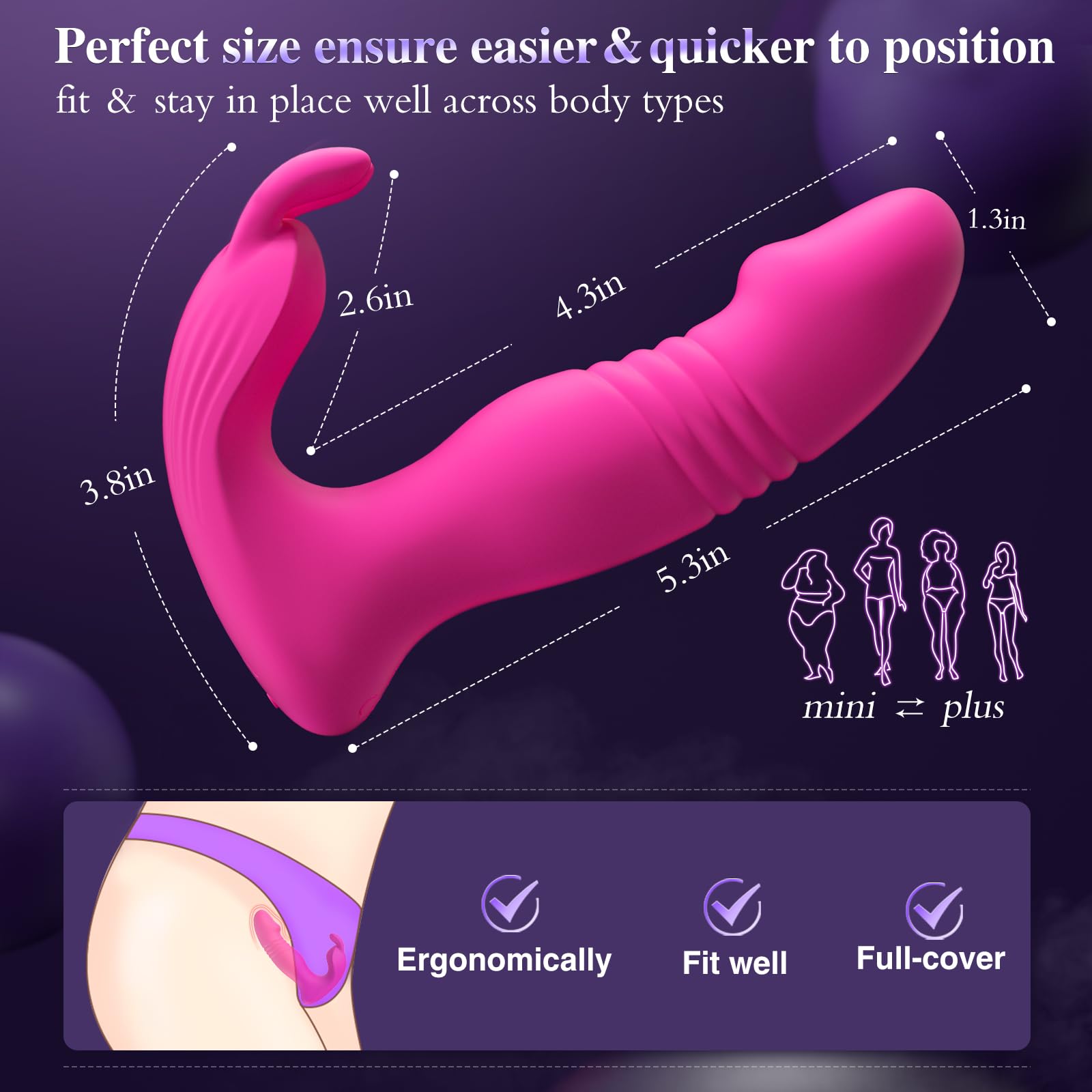 3 IN 1 App Remote Control Vibrator Wearable 9 Thrusting Dildos Vibrator Sex Toy for Women