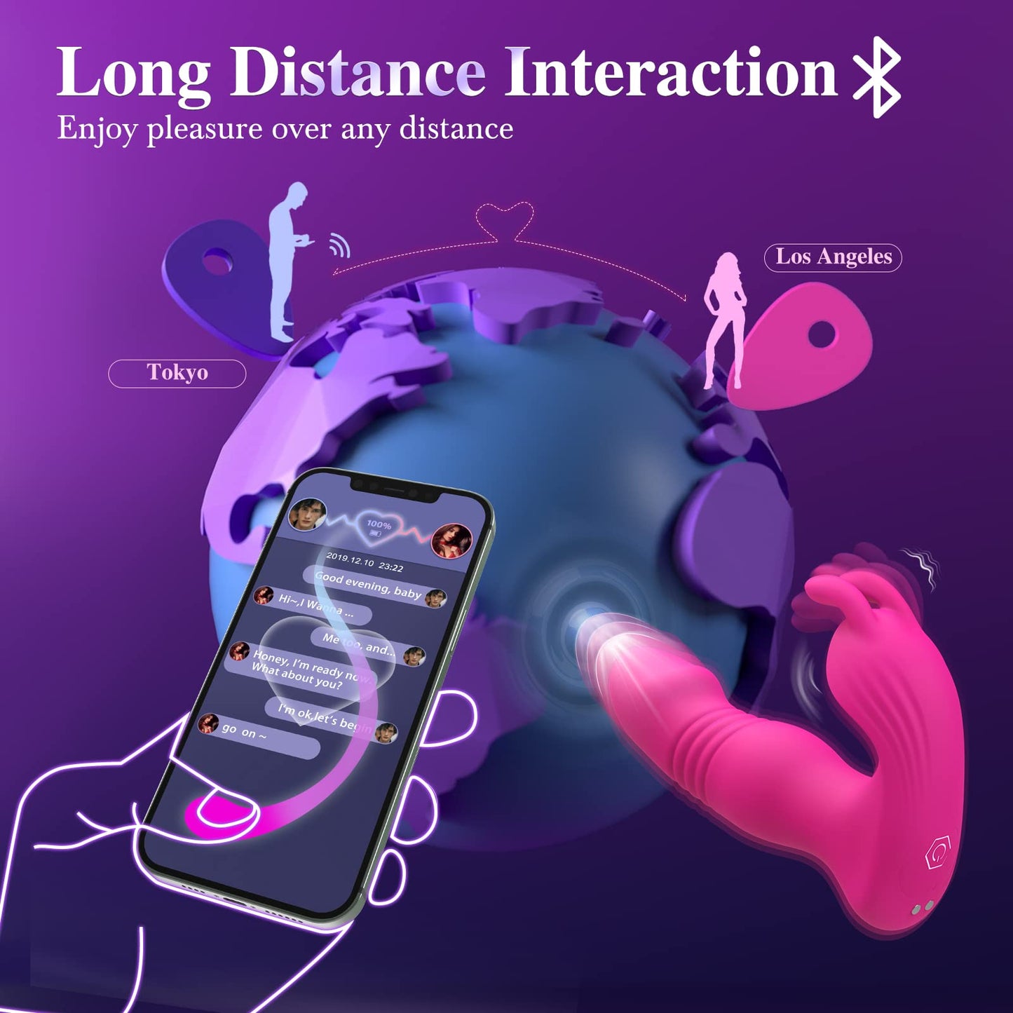 3 IN 1 App Remote Control Vibrator Wearable 9 Thrusting Dildos Vibrator Sex Toy for Women