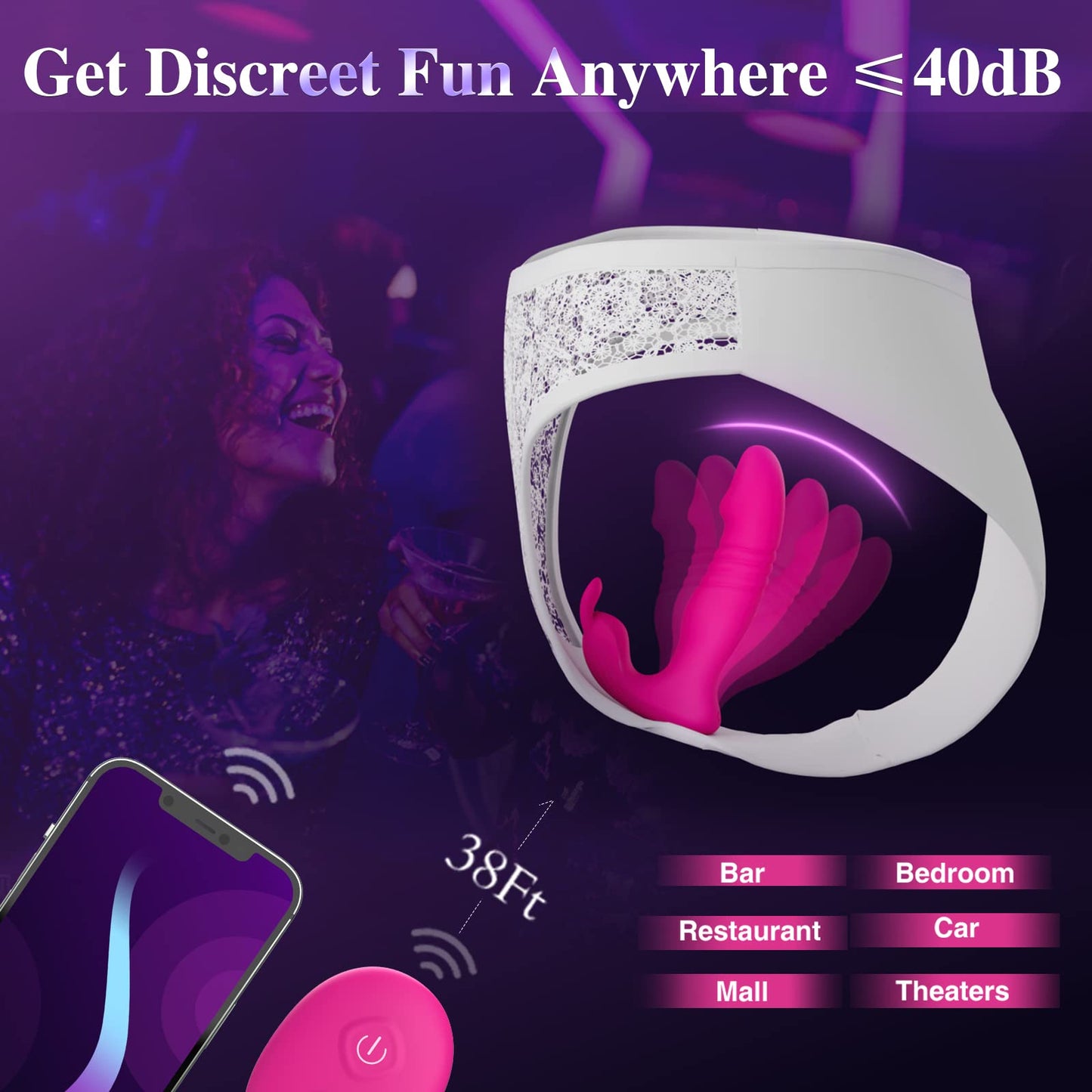 3 IN 1 App Remote Control Vibrator Wearable 9 Thrusting Dildos Vibrator Sex Toy for Women
