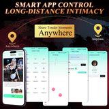 3 Motors 9 Modes Double-Ring App & Remote Control Lip-Shaped Cock Ring Couple Sex Toys for Penis