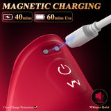 3 Motors 9 Modes Double-Ring App & Remote Control Lip-Shaped Cock Ring Couple Sex Toys for Penis