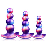 3 PCS Anal Plug Set Silicone Wearable Anal Beads Butt Plug Trainer Kit Anal Dilator Trainer Stretcher Prostate Massager
