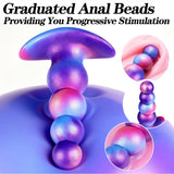 3 PCS Anal Plug Set Silicone Wearable Anal Beads Butt Plug Trainer Kit Anal Dilator Trainer Stretcher Prostate Massager