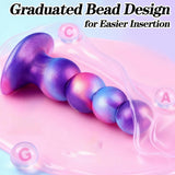 3 PCS Anal Plug Set Silicone Wearable Anal Beads Butt Plug Trainer Kit Anal Dilator Trainer Stretcher Prostate Massager