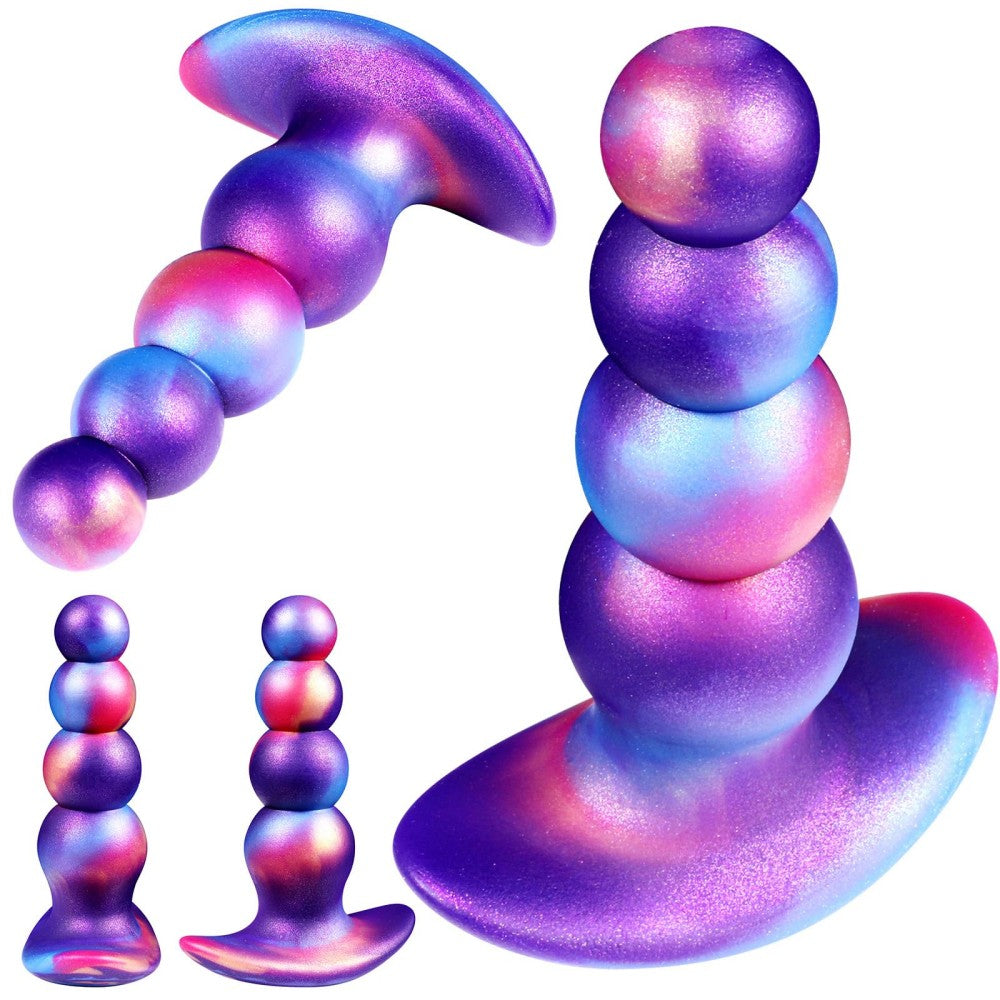 3 PCS Anal Plug Set Silicone Wearable Anal Beads Butt Plug Trainer Kit Anal Dilator Trainer Stretcher Prostate Massager