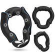 3 Size Silicone Penis Rings with 6-Point Pressure Support, No Blockage Design for Natural Ejaculation