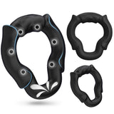 3 Size Silicone Penis Rings with 6-Point Pressure Support, No Blockage Design for Natural Ejaculation