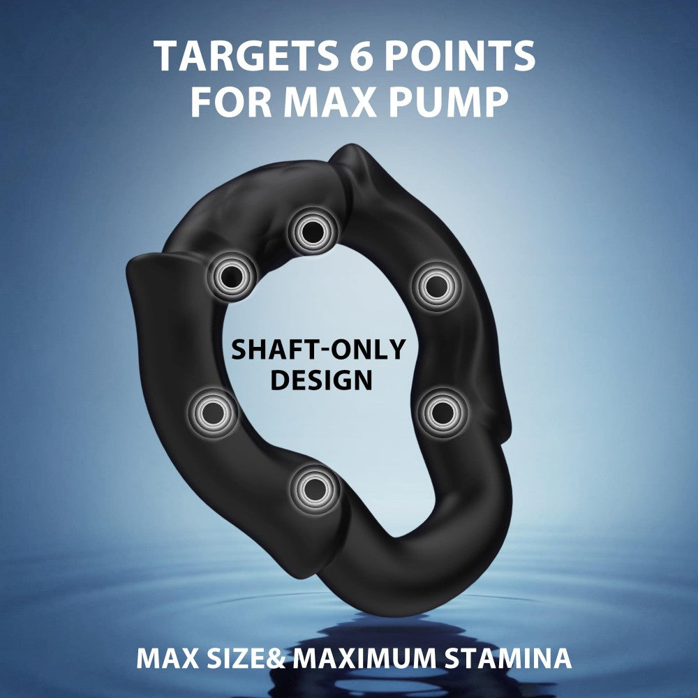 3 Size Silicone Penis Rings with 6-Point Pressure Support, No Blockage Design for Natural Ejaculation