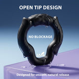 3 Size Silicone Penis Rings with 6-Point Pressure Support, No Blockage Design for Natural Ejaculation