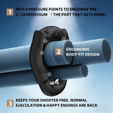 3 Size Silicone Penis Rings with 6-Point Pressure Support, No Blockage Design for Natural Ejaculation