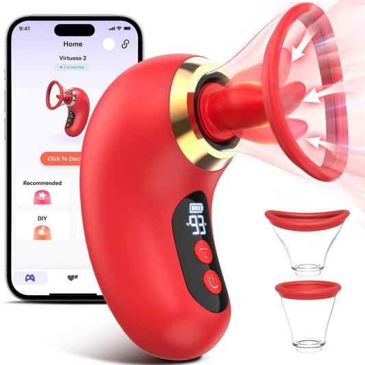 3 Sucking 9 Tongue Licking & Vibrating Adult Toys LCD Display Removable Cup Clitoral G Spot Vibrators