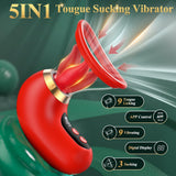 3 Sucking 9 Tongue Licking & Vibrating Adult Toys LCD Display Removable Cup Clitoral G Spot Vibrators
