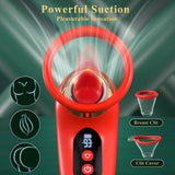 3 Sucking 9 Tongue Licking & Vibrating Adult Toys LCD Display Removable Cup Clitoral G Spot Vibrators