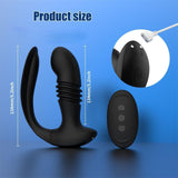 3 Telescopic 12 Vibrations Dual Motors Prostate Massager with Remote Control Anal Plug Anal Vibrator