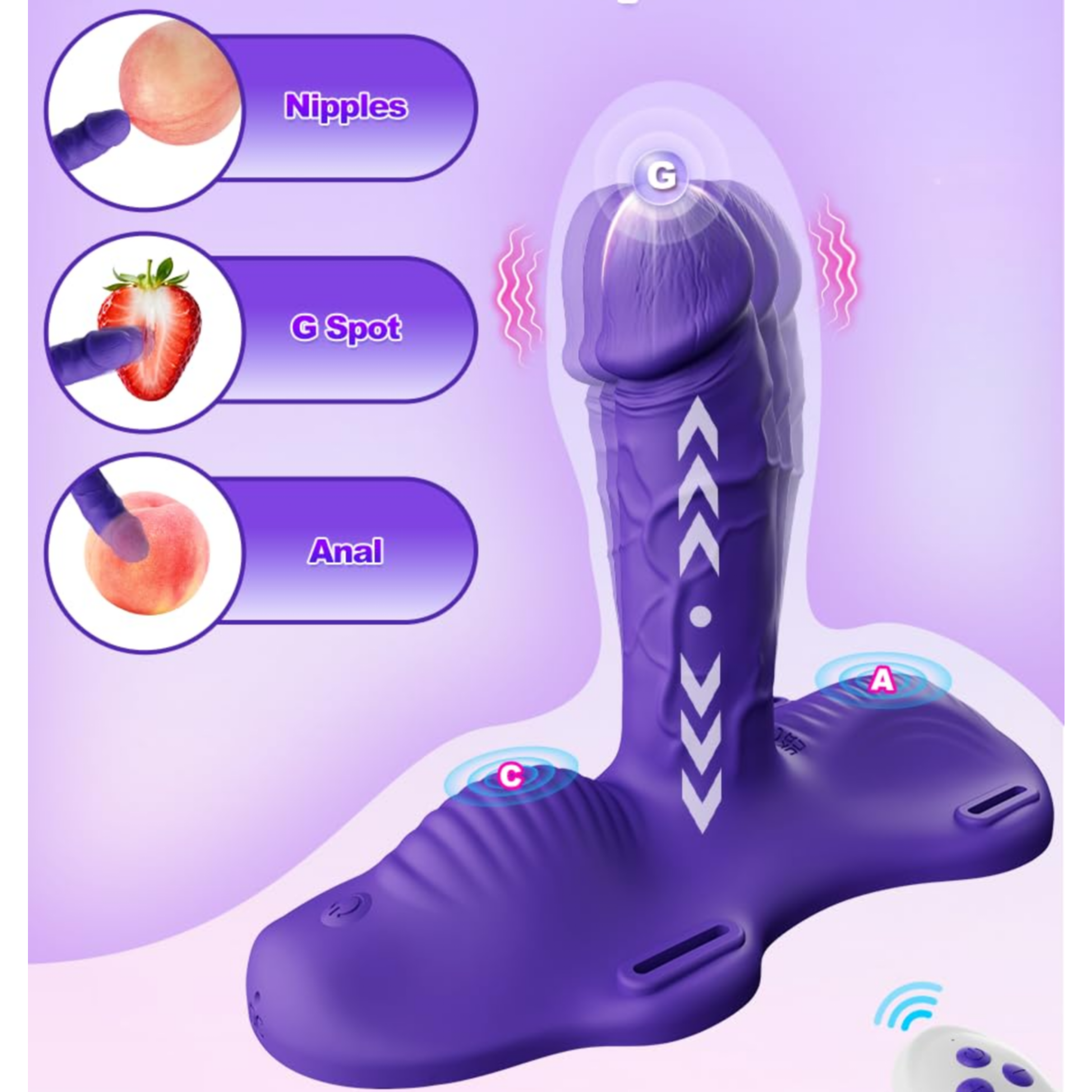 3 Thrusting & Vibrating Modes for Women G Spot Clit Stimulation Female Vibrator