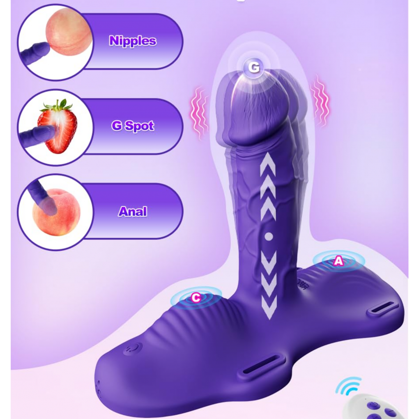 3 Thrusting & Vibrating Modes for Women G Spot Clit Stimulation Female Vibrator