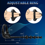 3 in 1 Silicone Penis Ring with 10 Vibration Remote Control Male Penis & Anal Prostate Vibrator Anal Toys for Men Gay Play