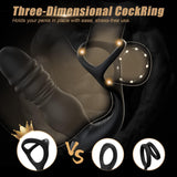 3 in 1 Thrusting and Vibrating Prostate Stimulation Anal Toy with Cock Ring