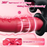4-in-1 G-Spot 10 Sliding Ring Thrusting with Vibrating, Thrusting & Licking Modes Rabbit Vibrator