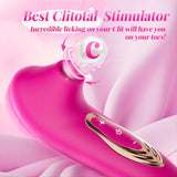 Unique Design Licking & Sucking Vibrator Women Sex Toy Clit Stimulator