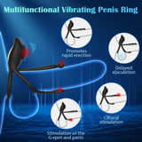 4 IN 1 Couple Shake 10 Frequency Vibration Cock Ring Remote Controlling