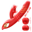 4 IN 1 G Spot Vibrators Tongue Clitoral Stimulator Rose Sex Toy Dildos with 10 Vibrating 5 Thrusting & Licking Biting Modes