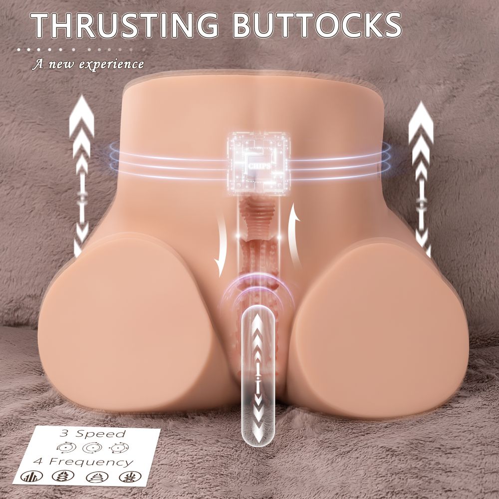 Ethel Automatic Sex Doll Thrusting Realistic Butt Male Masturbator with 3D Channel