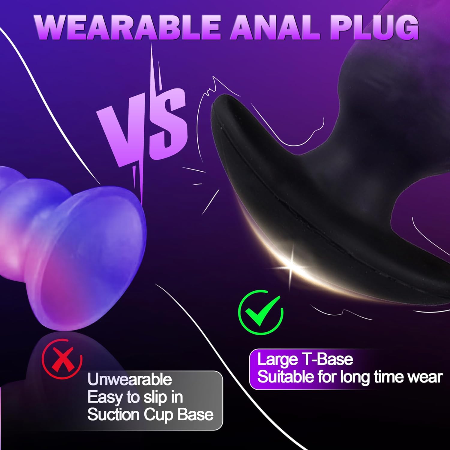 5.8 Large Butt Plug Anal Plug, Huge Buttplug Big Anal Dildo Wearable Anal Stretcher, Soft Silicone Butt Plug Giant Prostate Dildo